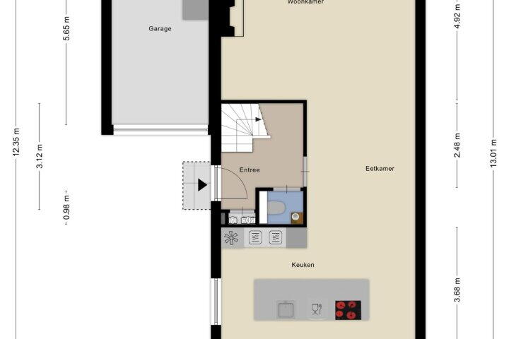 Plattegrond – Dericks en Geldens 31, Druten