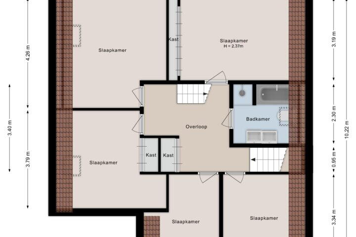 Plattegrond – De Rikken 23, Vledder