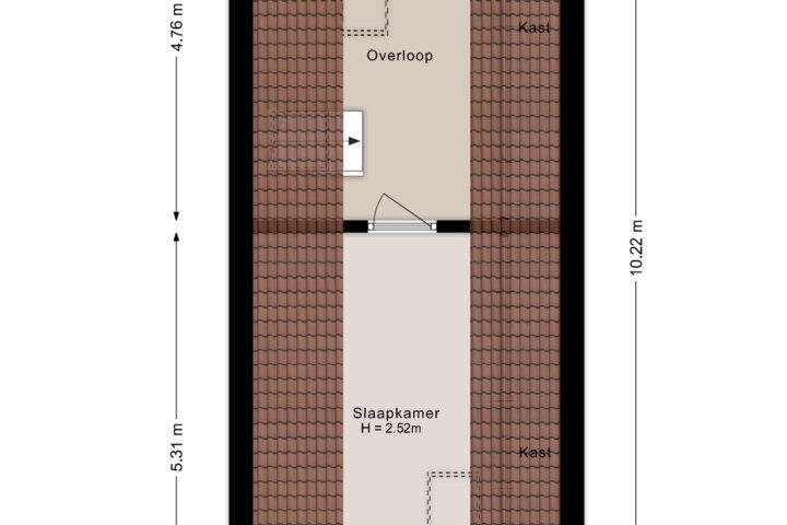 Plattegrond – De Rikken 23, Vledder