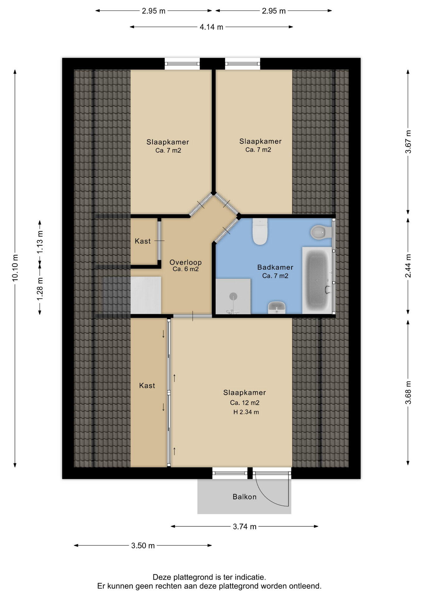 Plattegrond 3 - De Ronge 40, Beilen