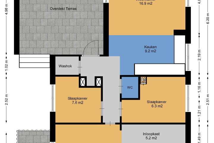 Plattegrond – De Ruyter de Wildtlaan 5 11, Zorgvlied