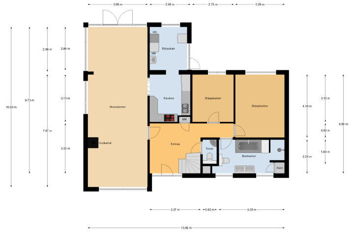 Plattegrond – De Savornin Lohmanlaan 55, Vlissingen
