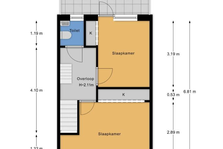 Plattegrond – De Savornin Lohmanstraat 22, Veenendaal