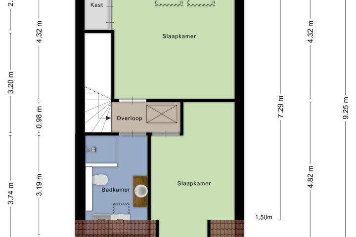 Plattegrond – De Schans 54, Haps