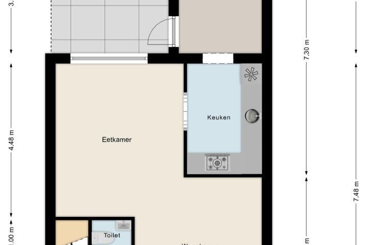 Plattegrond – de Scherfbak 3, Reusel