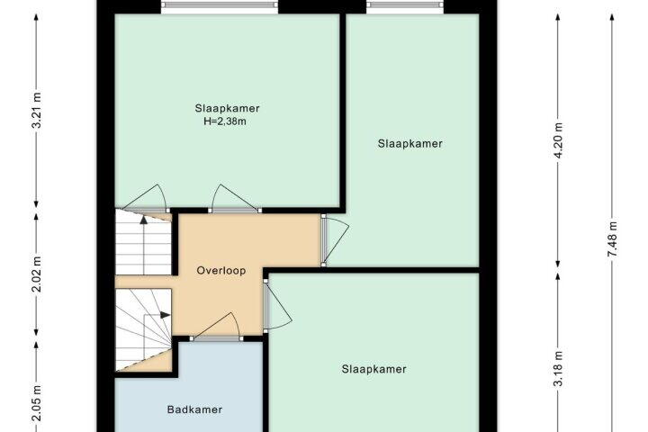 Plattegrond – de Scherfbak 3, Reusel
