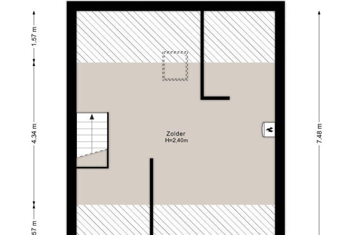 Plattegrond – de Scherfbak 3, Reusel