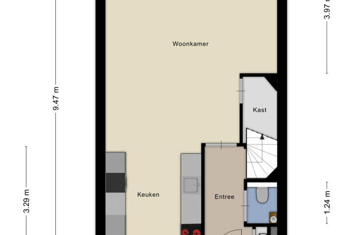 Plattegrond – de Schrabber 20, Ewijk
