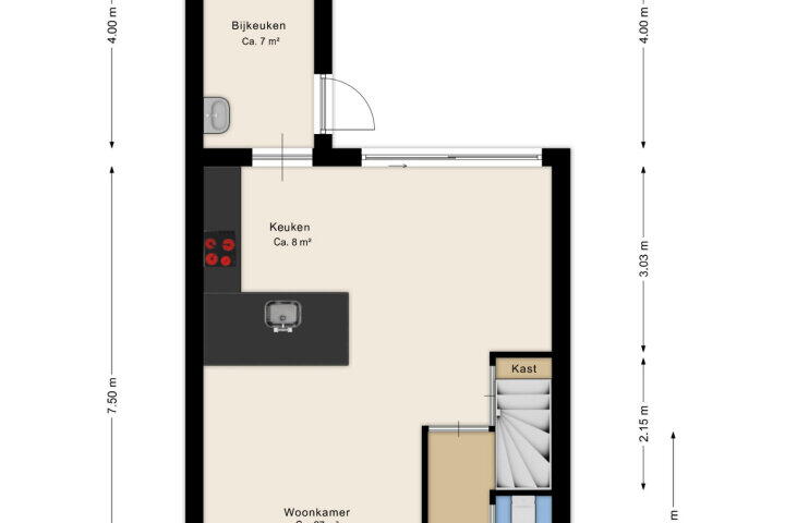 Plattegrond – De Snikke 10, Hoogeveen