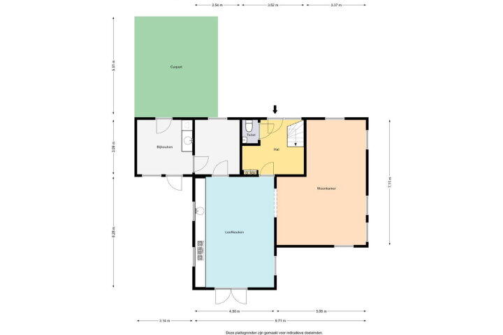Plattegrond – de Stringen 27, Nieuwehorne
