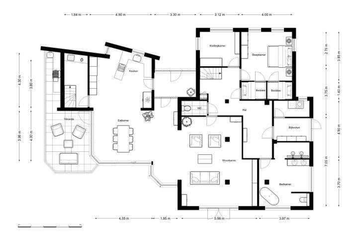 Plattegrond – De Trisken 25, De Wilgen