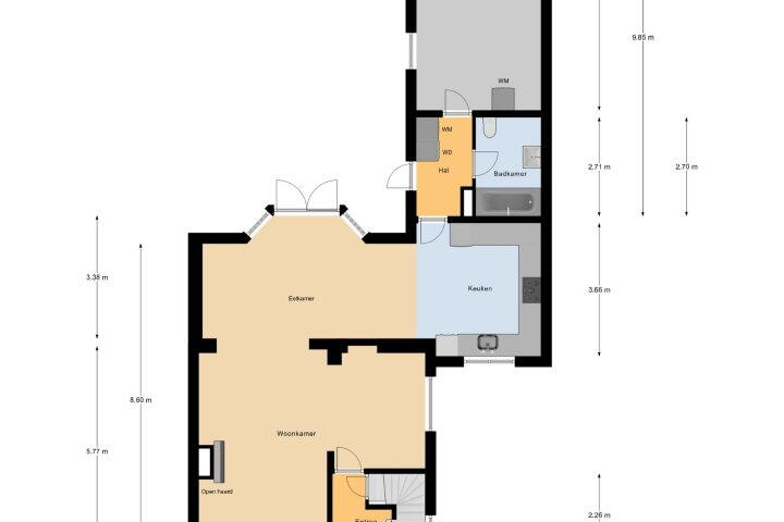 Plattegrond – De Tuintjes 22, Zundert