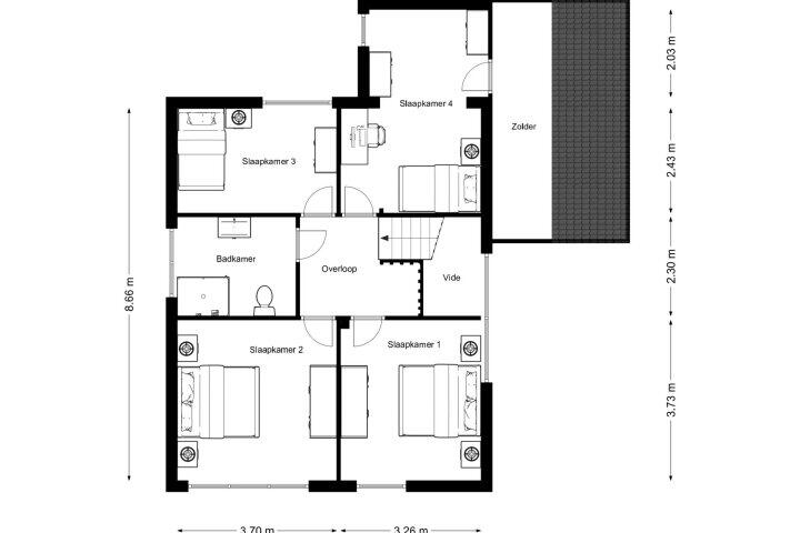 Plattegrond – De Twee Gebroeders 128, Drachten