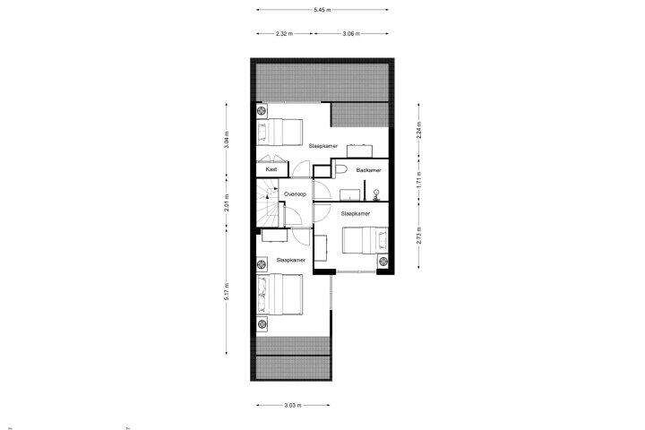 Plattegrond – De Twee Gebroeders 22, Drachten