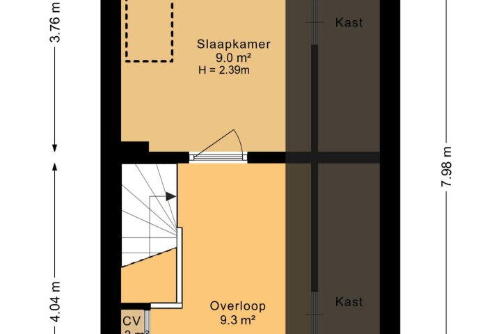 Plattegrond – de Vennen 25, Roden