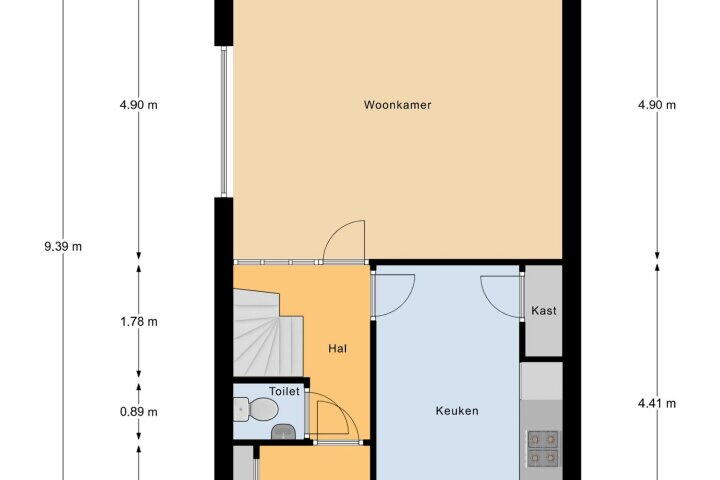 Plattegrond – De Visserstraat 31, Vlissingen