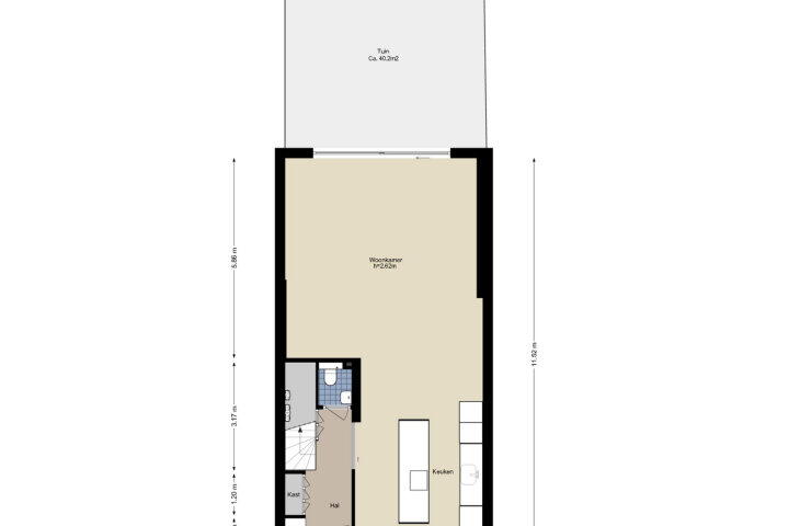 Plattegrond – De Vlaschaard 51, Amstelveen