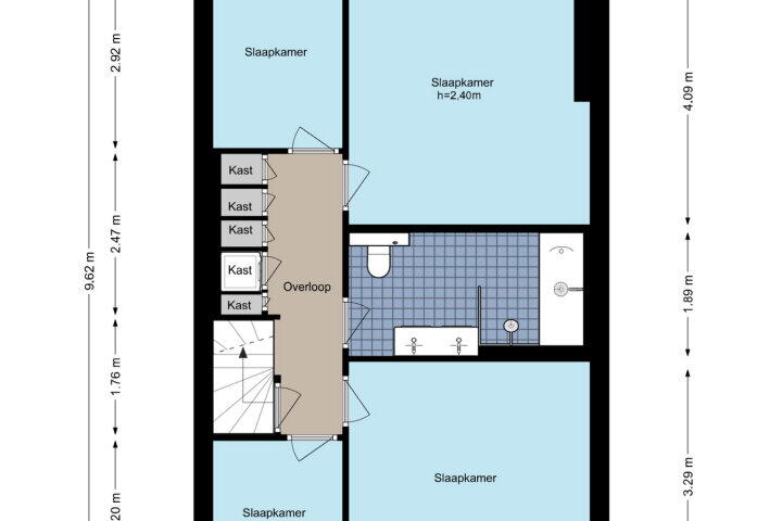 Plattegrond – De Vlaschaard 51, Amstelveen