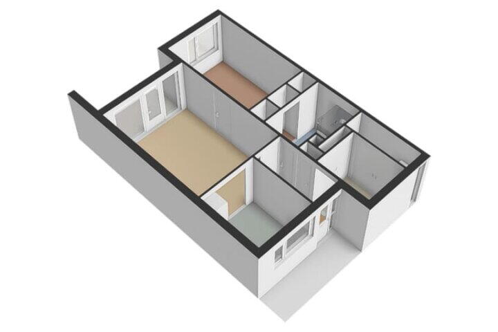 Plattegrond – De Vlet 38, Grou
