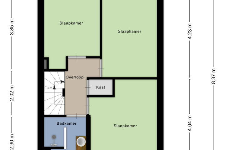 Plattegrond – de Voorstenkamp 1181, Nijmegen