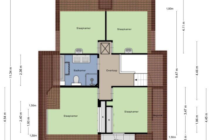 Plattegrond – de Weertjes 1012, Wijchen