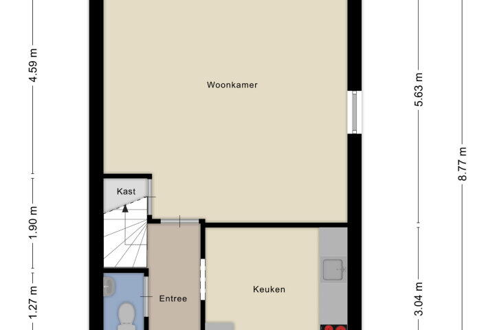Plattegrond – De Weteringsbrugmolen 115, Amstelveen