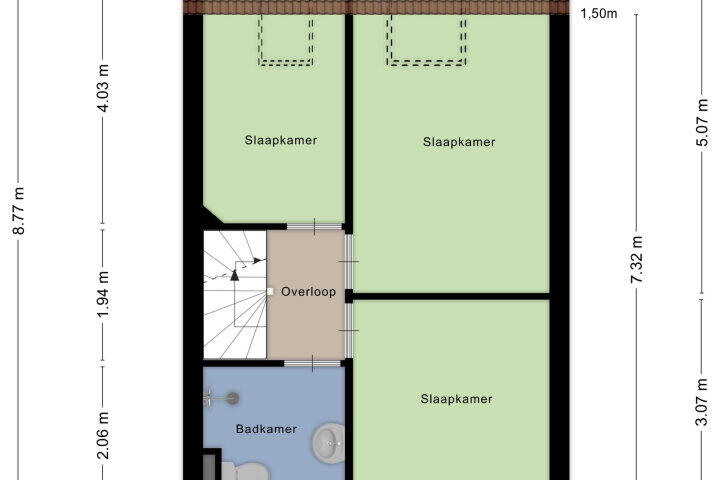 Plattegrond – De Weteringsbrugmolen 115, Amstelveen