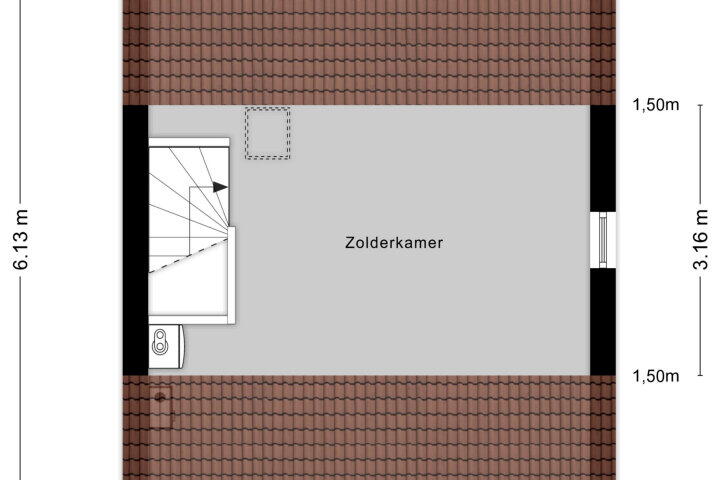 Plattegrond – De Weteringsbrugmolen 115, Amstelveen
