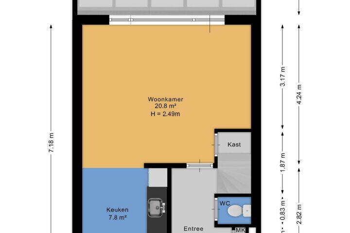 Plattegrond – De wiezeboom 22, Steenwijk
