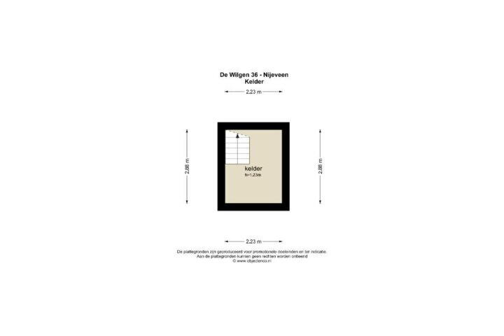 Plattegrond – De wilgen 36, Nijeveen