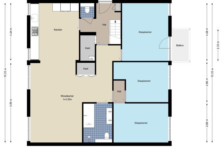 Plattegrond – De Wittenkade 38, Amsterdam