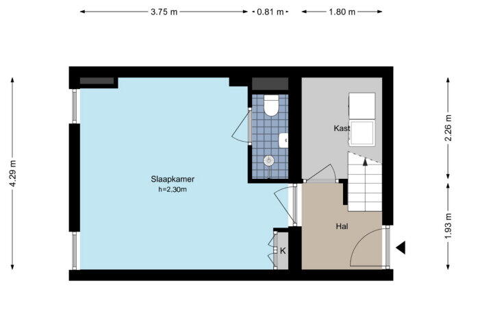 Plattegrond – De Wittenkade 38, Amsterdam