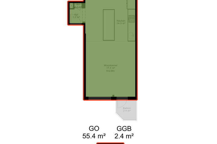 Plattegrond – De Wittenkade 6 B, Amsterdam