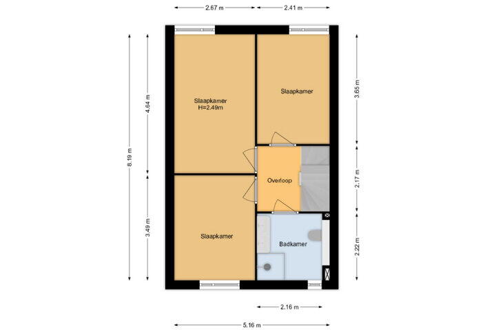 Plattegrond – de Zwaan 4, Leidschendam