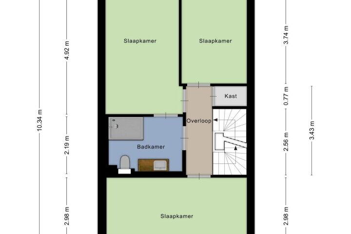 Plattegrond – Diadeemstraat 53, Almere