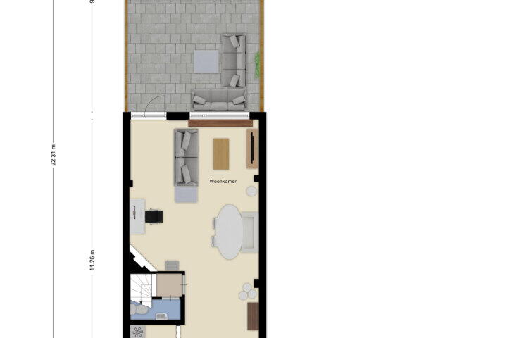Plattegrond – Diamantdijk 104, Roosendaal