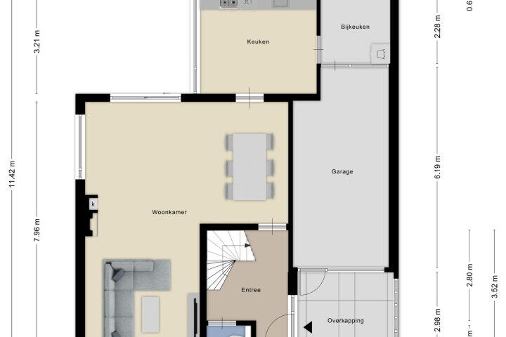 Plattegrond – Diamantdijk 137, Roosendaal
