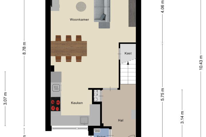 Plattegrond – Diamantdijk 88, Roosendaal