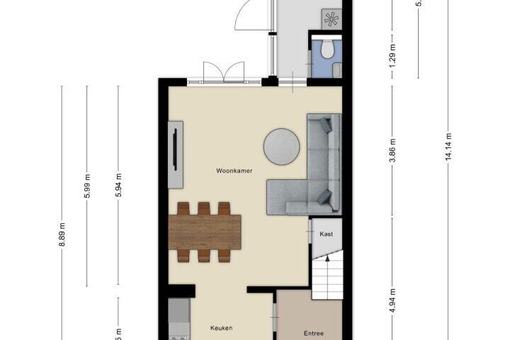 Plattegrond – Diamantdijk 91, Roosendaal
