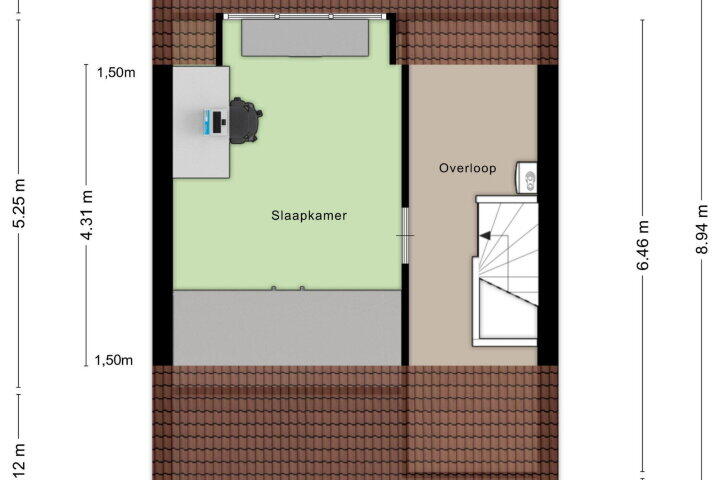 Plattegrond – Diamantdijk 91, Roosendaal