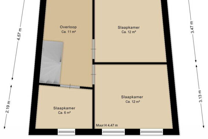 Plattegrond – Diamantstoep 20, Assen