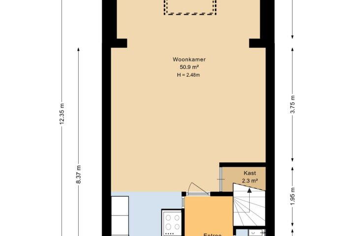 Plattegrond – Diamantstoep 21, Assen