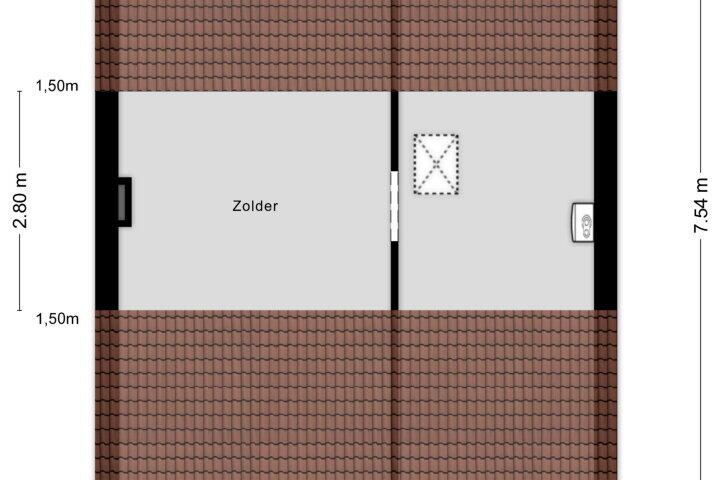 Plattegrond – Diepenbrocklaan 13, Roosendaal
