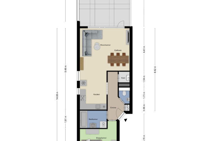 Plattegrond – Dijkcentrum 89, Roosendaal