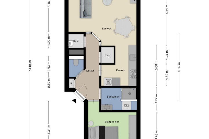Plattegrond – Dijkcentrum 91, Roosendaal
