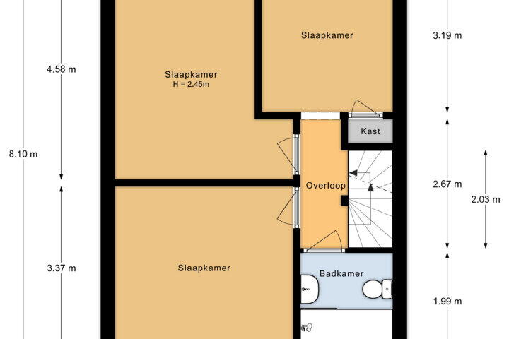 Plattegrond – Dijkgraaflaan 171, Oudewater