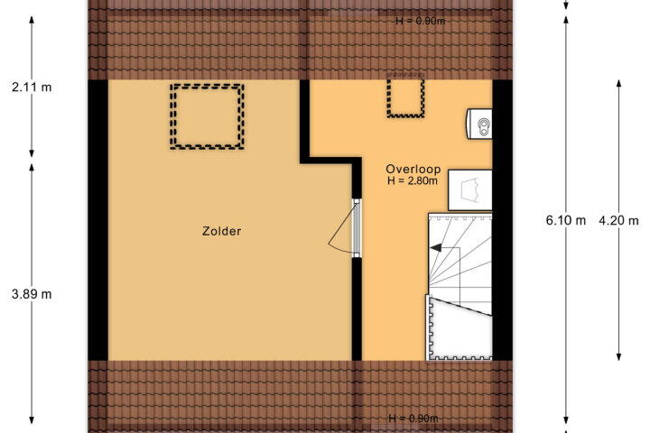 Plattegrond – Dijkgraaflaan 171, Oudewater
