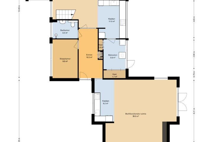 Plattegrond – Diligencelaan 17, Leek