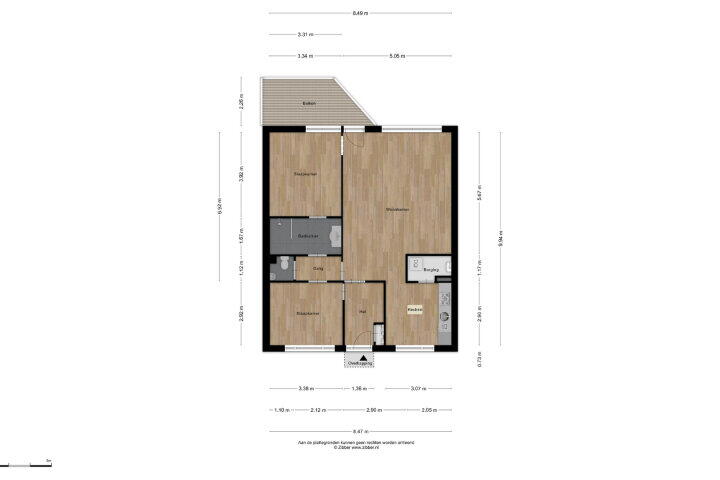 Plattegrond – Dillenburgstraat 114, Breda