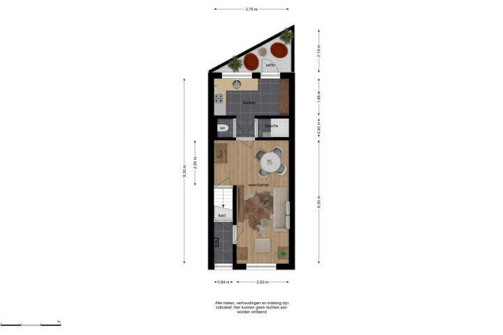 Plattegrond – Dillenburgstraat 37, Breda